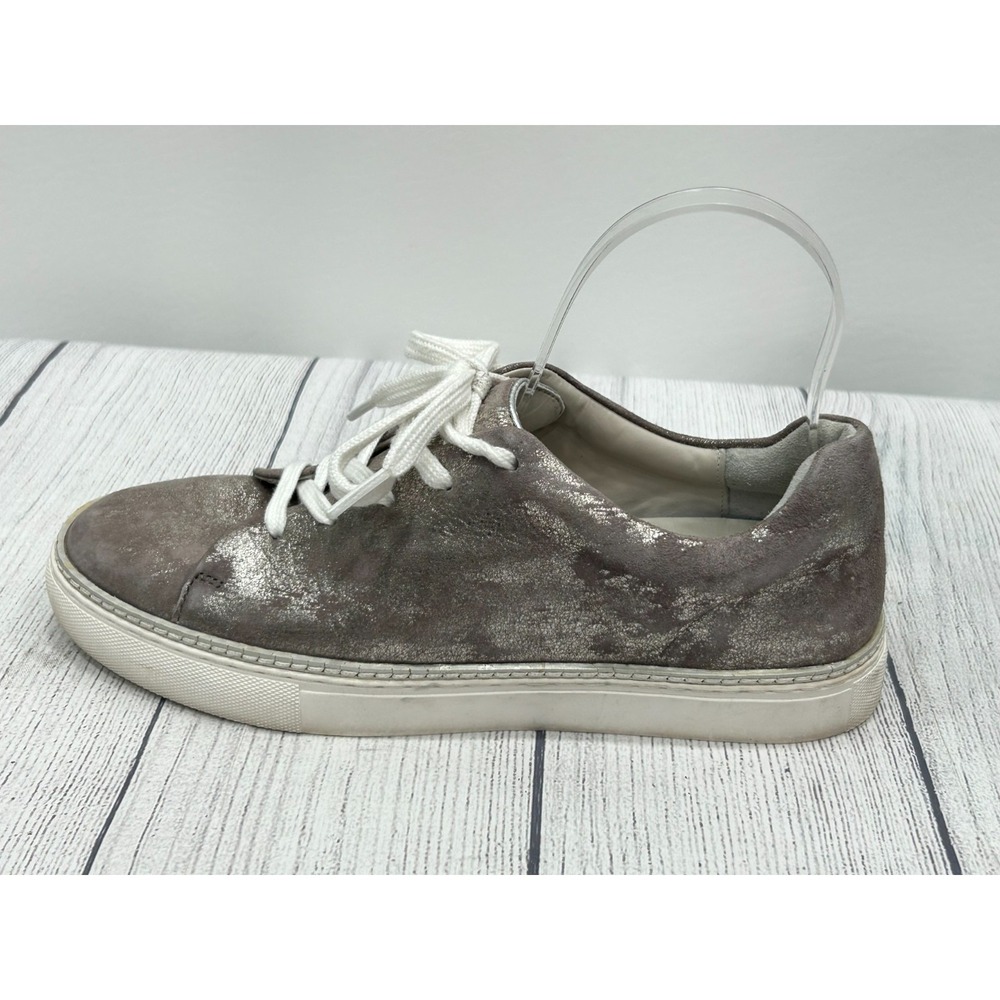 Johnston‎ & Murphy Callie Sneakers Womens 8 Gray Metallic Lace Up Comfort